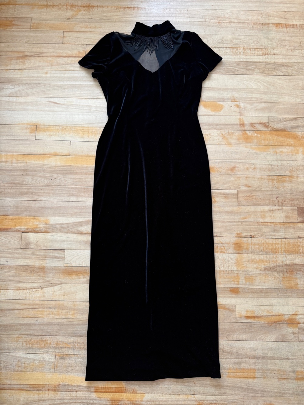 Vintage Black Velvet Dress